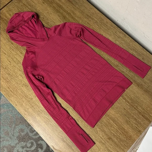 Lululemon great shape magenta rest less seamless violet red pullover hoodie top - Picture 3 of 12